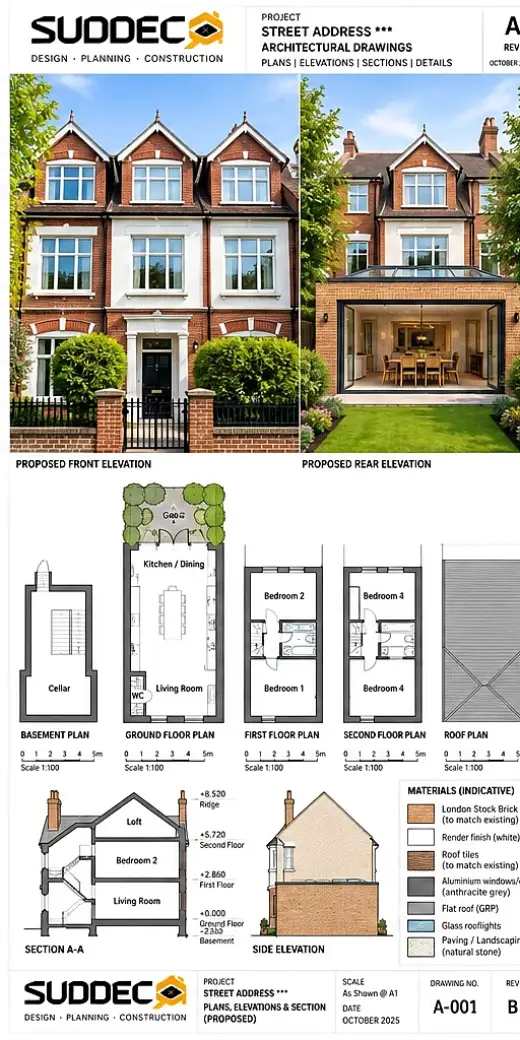 Suddeco architectural drawing sheet